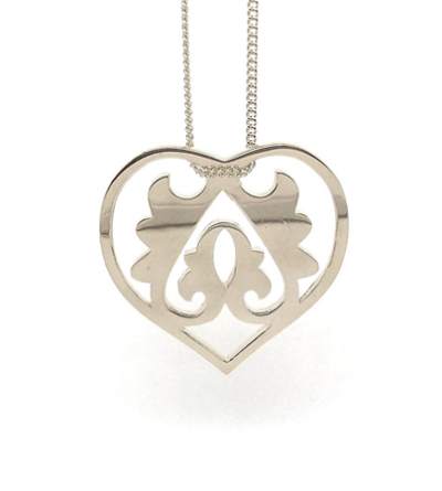 Handmade Ace of Heart Silver Sterling Necklace