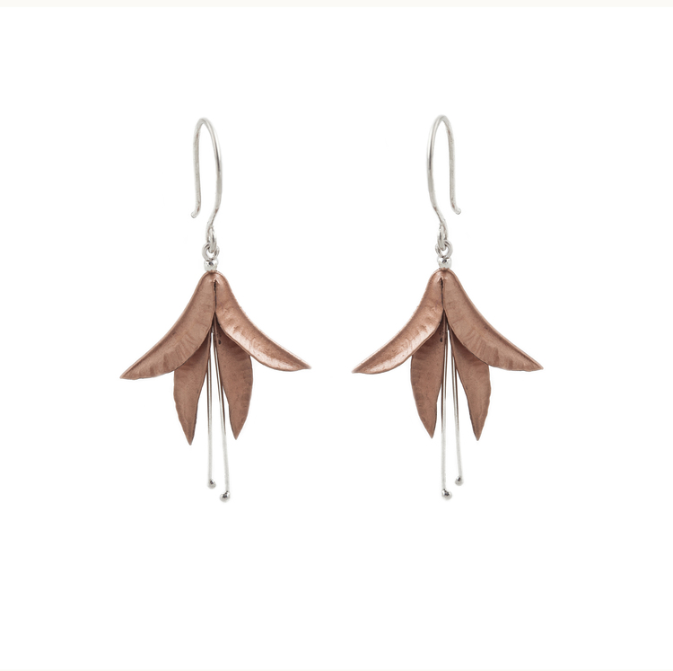 Copper Fuchsia Earrings