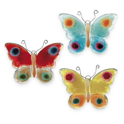 Fused Glass Hanging Butterfly