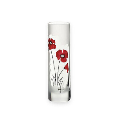 Classic Poppy Glass Vase