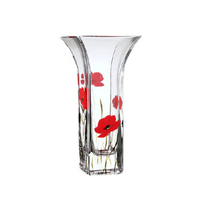 Poppy Fields Glass Flared Vase