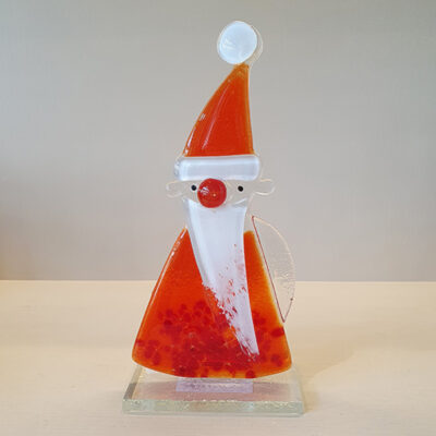 Handmade Fused Glass Santa