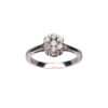 Sterling Silver Cubic Zirconia Flower Ring
