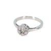 Sterling Silver Cubic Zirconia Flower Ring