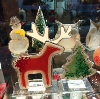 Handmade Fused Glass Reindeer