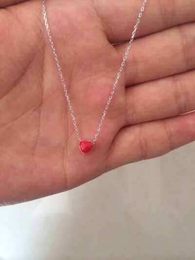 Silver Red-Heart necklace