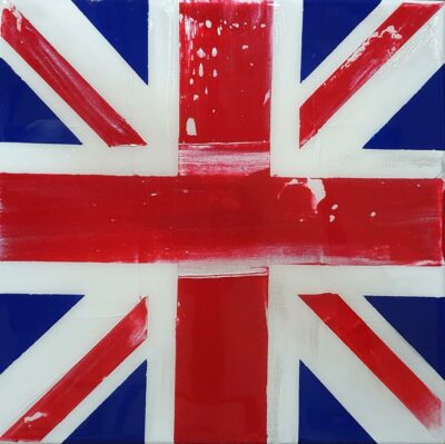 Acrylic & Resin Union Jack on Canvas