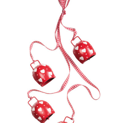 Bunch of Red & White Iron Bells