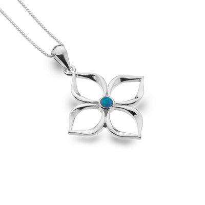 Opal Flower Necklace