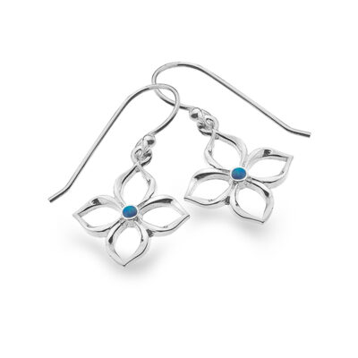 Opal Flower Earrings