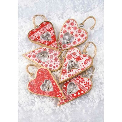 Hanging Wooden Heart Decoration with Bell