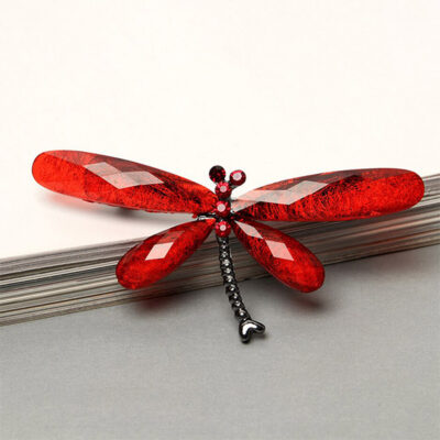 Red Dragonfly Brooch
